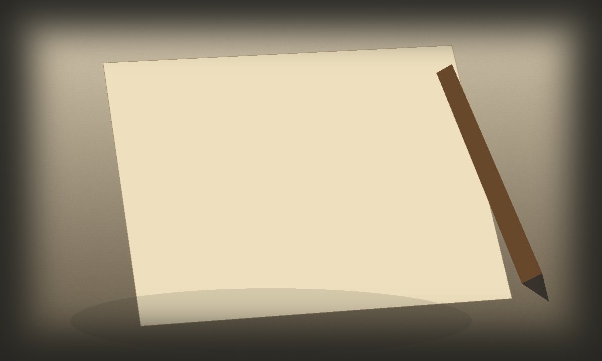 A blank parchment-coloured sheet beside a plain wooden pencil