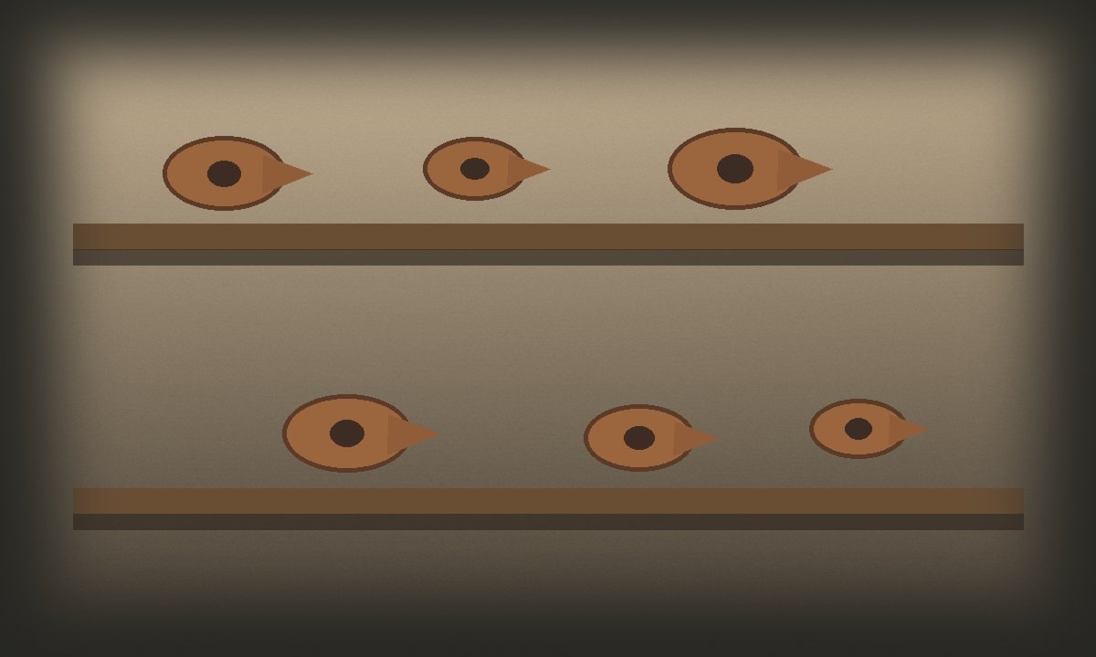 Several plain undecorated clay oil lamps on a stone shelf
