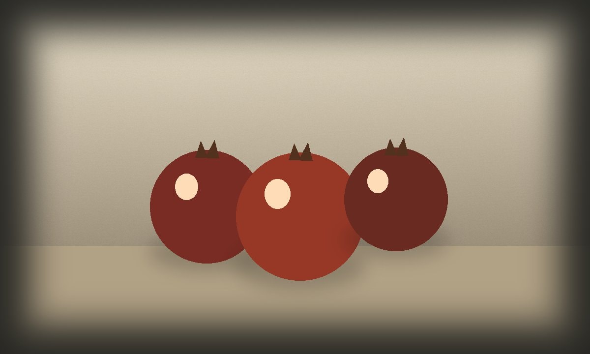 Ripe pomegranates on a softly weathered limestone ledge
